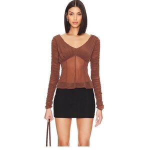 LPA Estelle Top in Chocolate, Size: XS